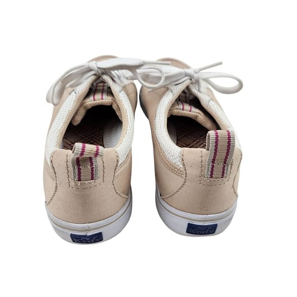Keds Womens Casual Sneakers Size 7.5 Beige Canvas Arch Support Comfort Shoes - Picture 4 of 9